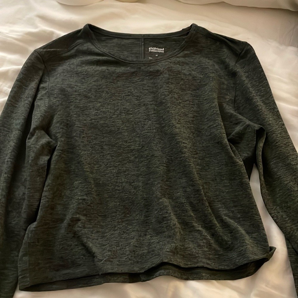 Cropped girlfriend collective long sleeve shirt